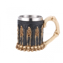 Skallmugg i rostfritt stål med foder