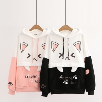 Mysig katt Fleece varm tröja