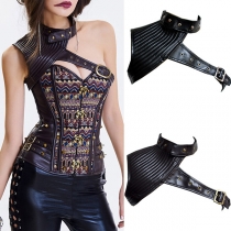 Vintage konstläder PU-sjal för Cosplay