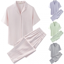 Bekväm pyjamaset i enfärgad bambu Lounge