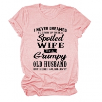 Rolig lös passform kortärmad T-shirt