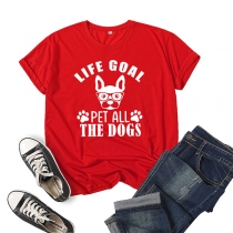 Kortärmad T-shirt med tryck: 