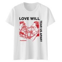 T-shirt dam med trycket 