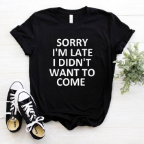 Rolig Förlåt Casual kortärmad T-shirt