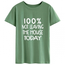 Rolig bokstavs-T-shirt för 100% husansvar