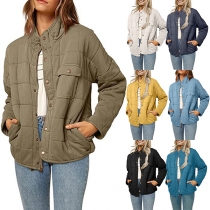 Lättvikts quiltad modejacka med lång ärm