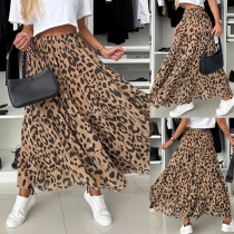 Leopardmönstrad Maxiklänning för Modeintresserade