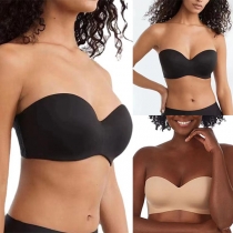 Mode Enfärgad Push-up Avtagbar rem Osynlig BH