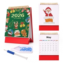 Julkalender 2026 – DIY-mönster för kreativ diamantmålning, perfekt som skrivbordsdekoration