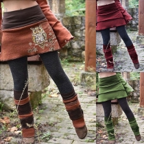 Leggings i tvådelat set med hög midja och trendiga kontrastfärger