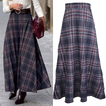 Revised Title, Rutig maxikjol med hög midja – trendig vardagsstil